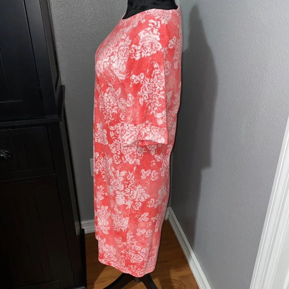 Karen Scott Sport Dress L Floral Print‎ Stretch Casual Lounge Summer Cottagecore